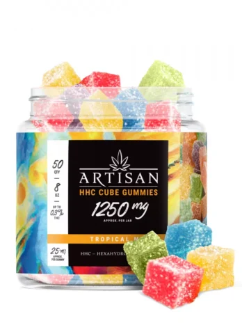 Artisan HHC THC Cube Gummies – Tropical Mix – 1250MG